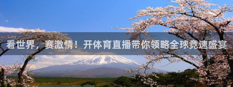 看世界，赛激情！开体育直播带你领略全球竞速盛宴